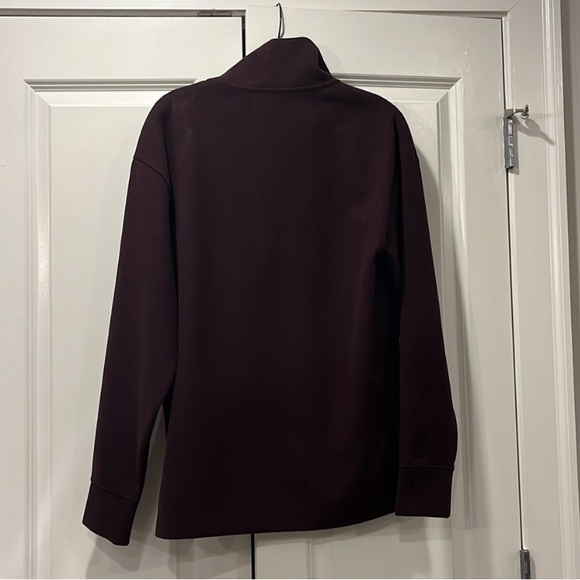 Express Men’s Maroon Fleece Quarter Zip Jacket NWT - Picture 2 of 7